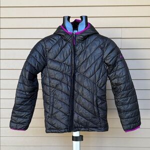 Stylish Kids Black and Purple Puffer Jacket